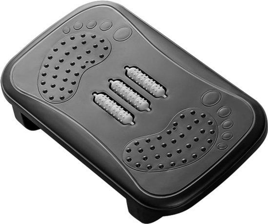 Famanu Schreibtisch mit Fußstütze - 180° drehbare Fußstütze mit Massagefunktion