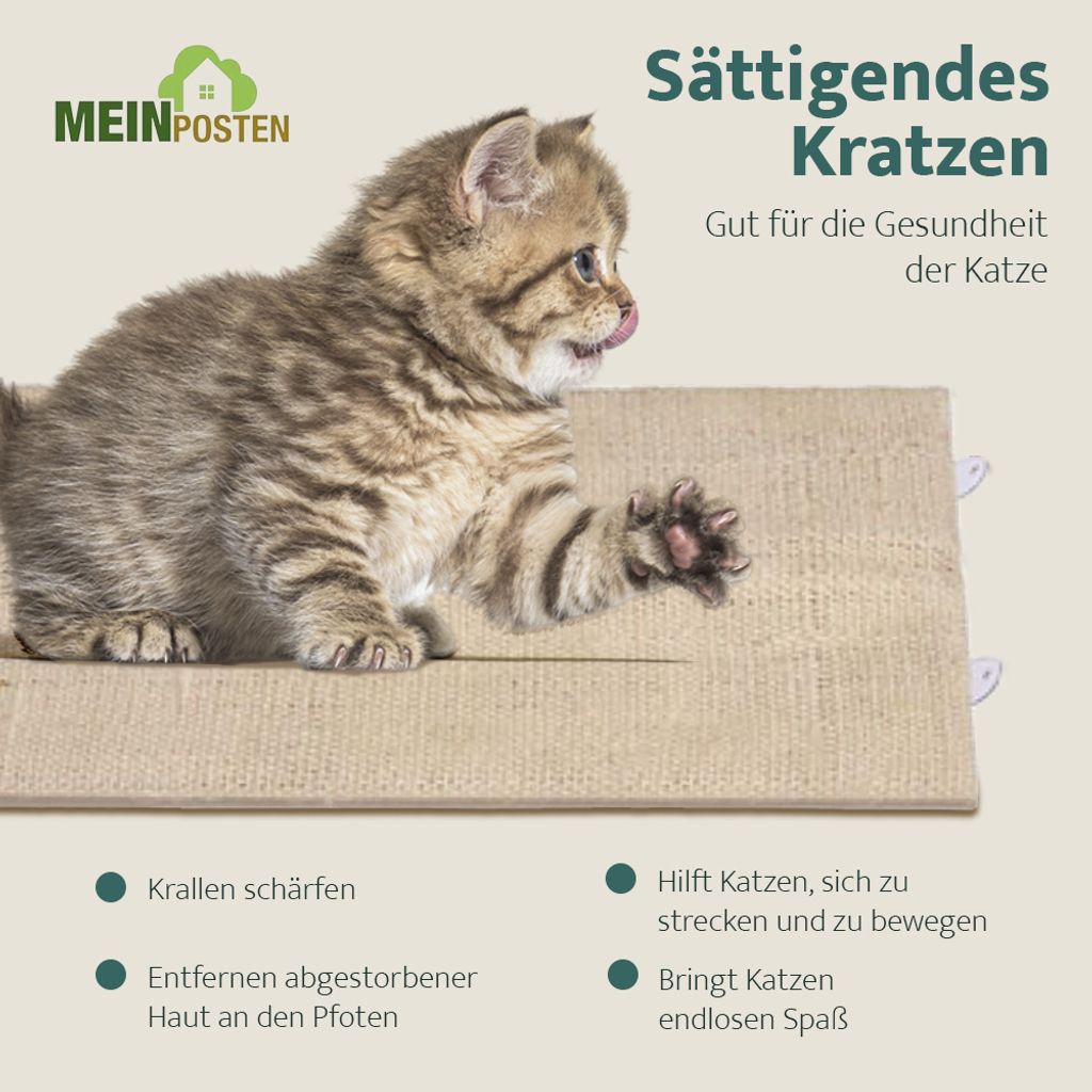Kratzbrett Katzenkratzbrett 80x28 cm Eckkratzbrett Produktbild 6