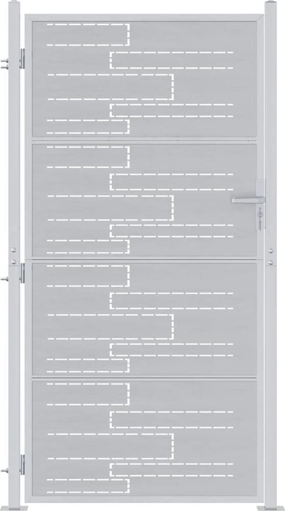 vidaXL Cancello da giardino, 85 x 196 cm, acciaio Immagine del prodotto 