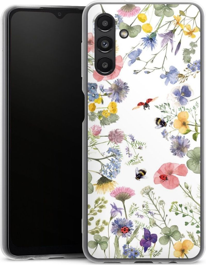 DeinDesign Slim Hülle für Samsung Galaxy A13 5G Silikon Case Ultra Dünn Handyhülle Biene Blumen Muster