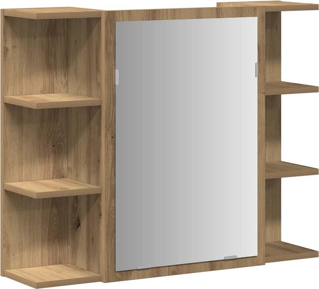 vidaXL Kúpeľňová zrkadlová skrinka Artisan dub 80x20,5x64cm Obrázok produktu 
