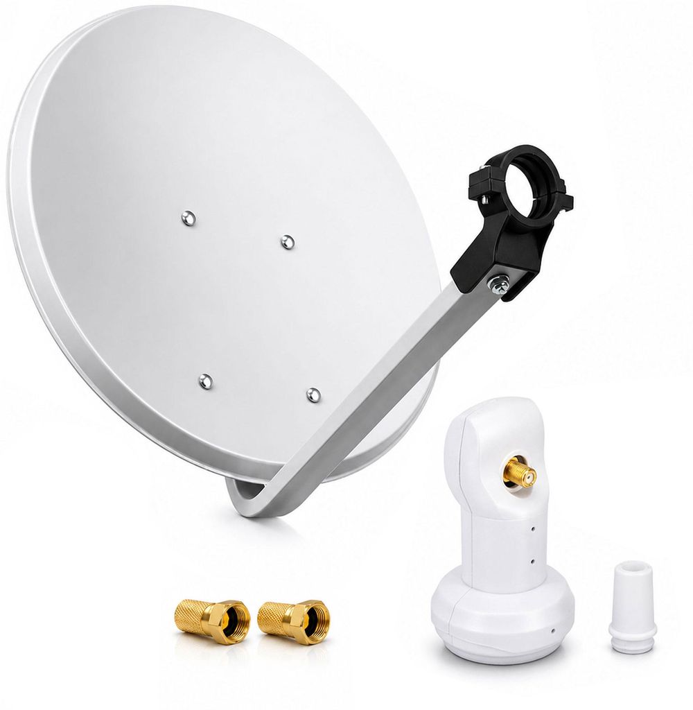 PremiumX PXS45 Satellitenantenne 45cm Stahl Hellgrau Single Produktbild 