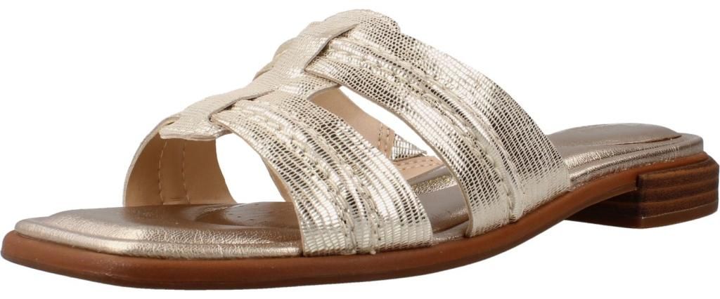Sandali Del Marchio Clarks Del Modello Ariany Mule Oro Immagine del prodotto 