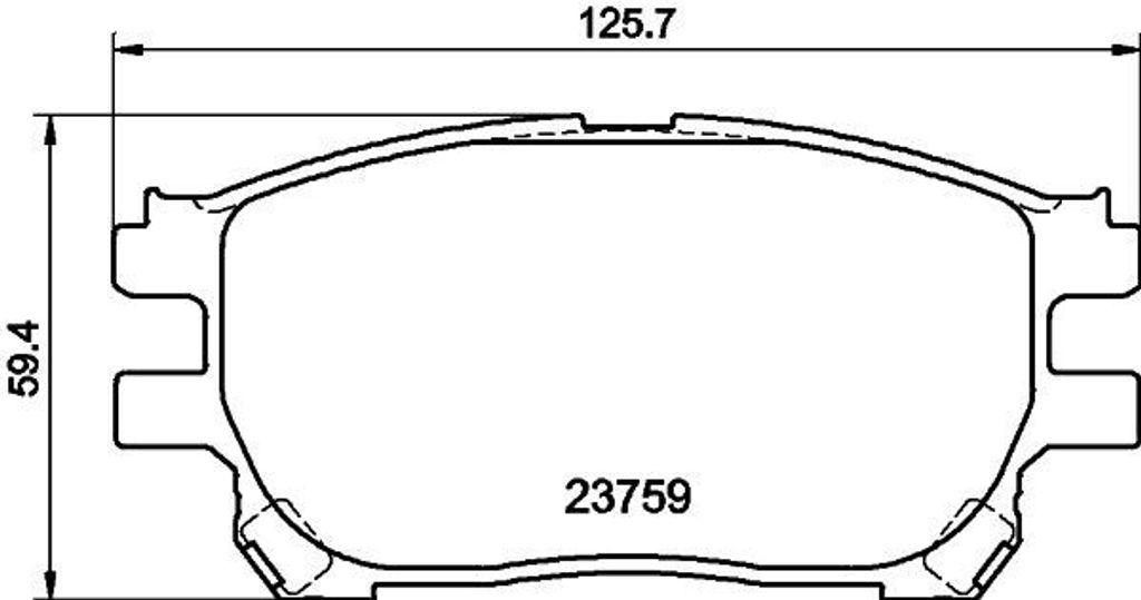HELLA 8DB 355 010-111 - OE 0446528490 Bremsbeläge für Previa (R3)