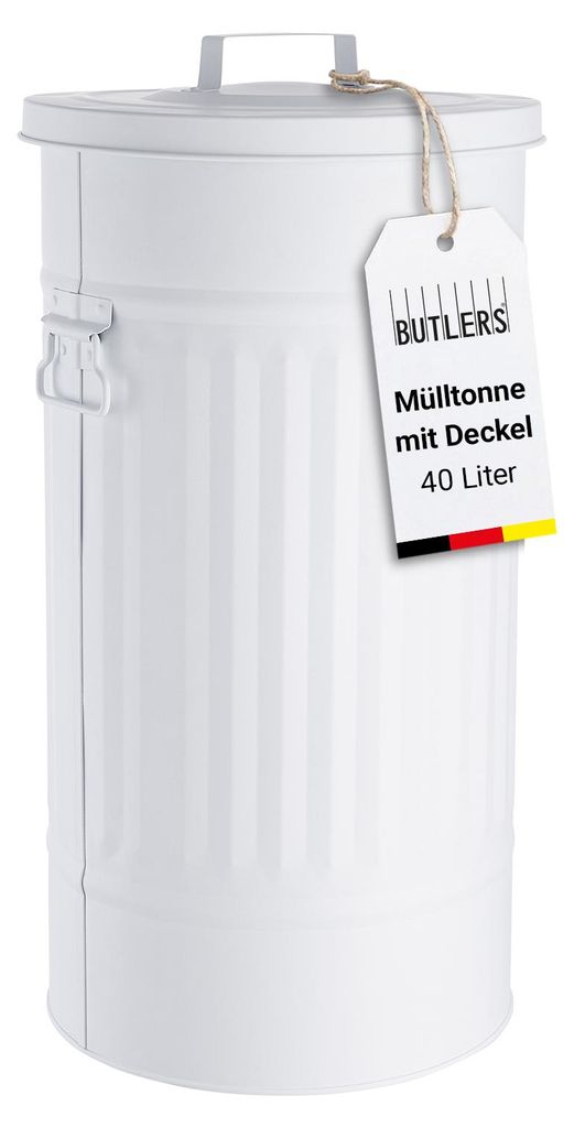 BUTLERS Mülltonne Oskar ZINC Produktbild 
