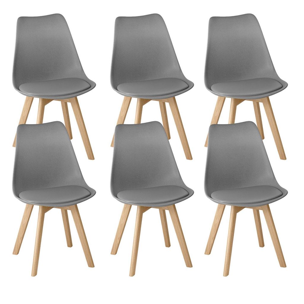 BEALIFE 6er Set Esszimmerstühle,  skandinavisches Design, Produktbild 