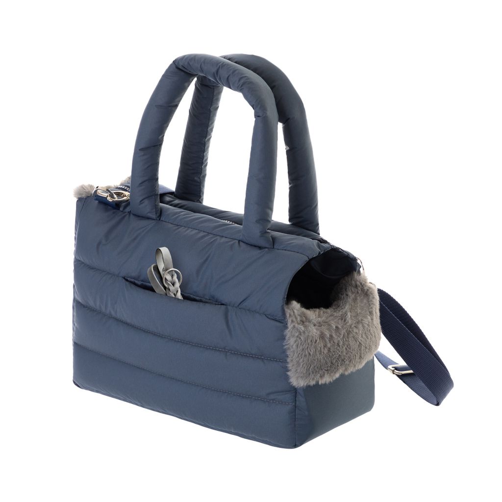 Haustier-Transporttasche „Fluffy Ride“ – 40x20x30 cm - stylischer Hunde- & Katzentransporter, Schulter- & Handtragetasche | PillowPrim