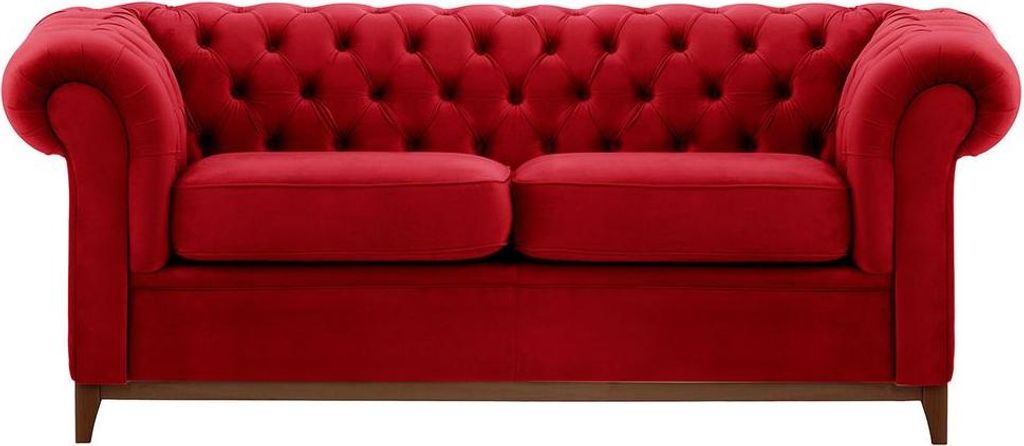 Dreisitzer-Sofa Chesterfield Wood-Velluto 7-dark oak