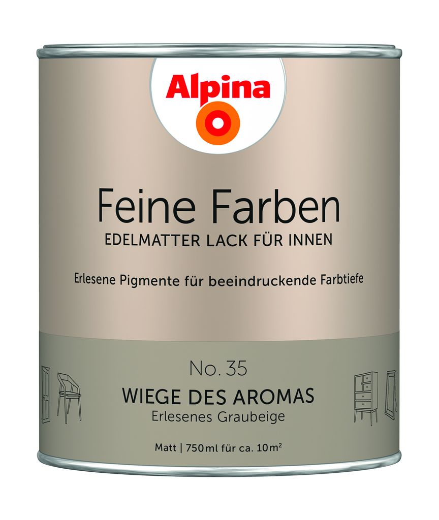 Alpina Feine Farben Lack No. 35 Wiege des Aromas edelmatt 750 ml