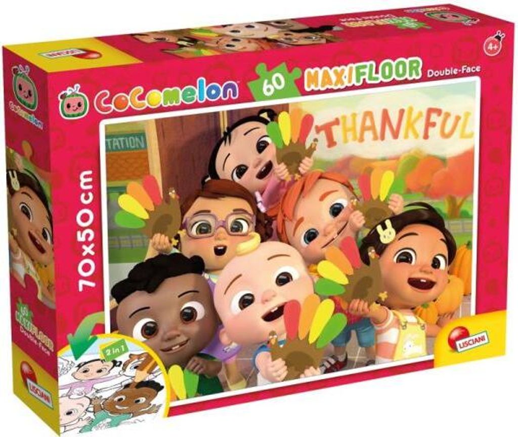 LISCIANI GIOCHI Doppelte Bodenrätsel 60el. 1,2,3 91089 Lisciani Cocomelon