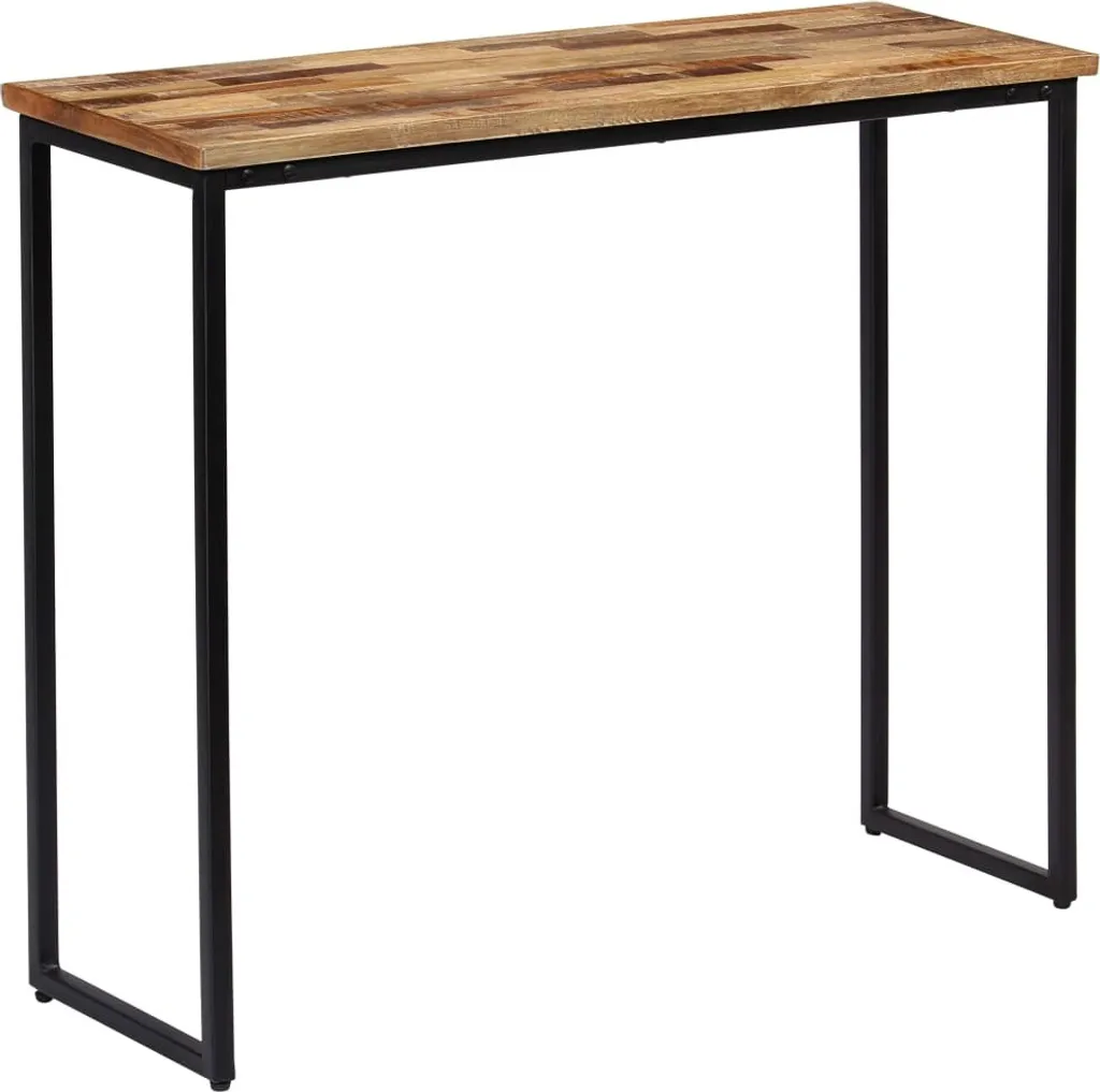 vidaXL Table de console 90x30x76 cm en teck massif recyclé authentique