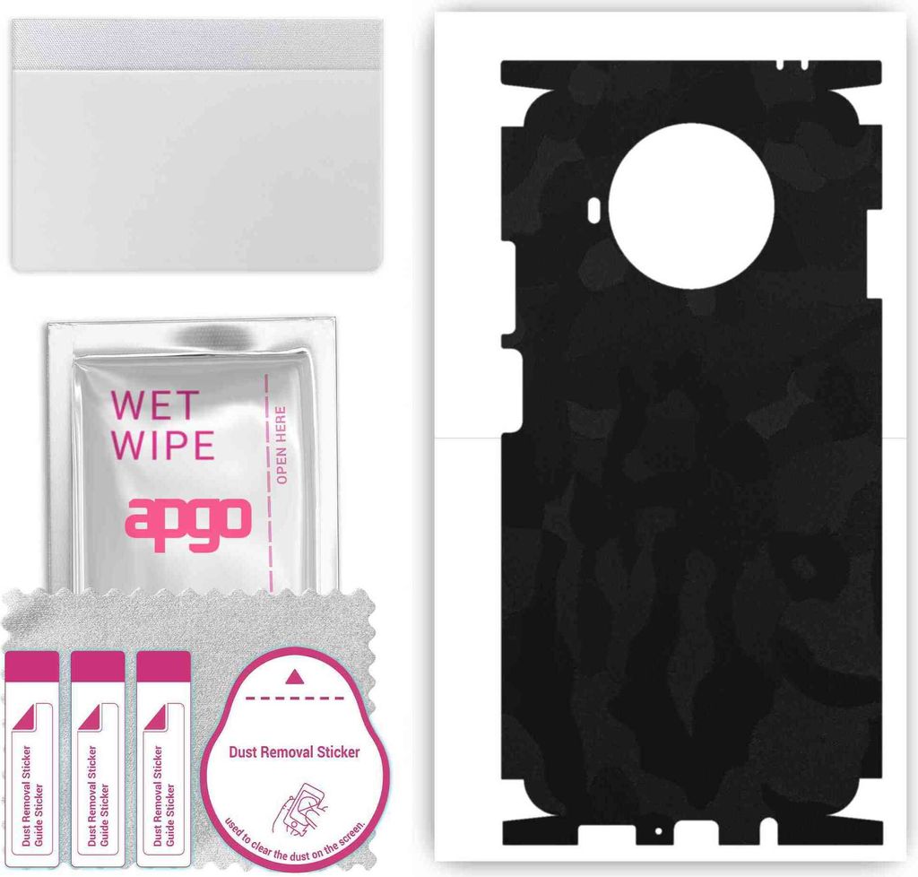 apgo Rückseite + Seiten Schutzfolie, Skin, kompatibel mit Xiaomi Mi 10T Lite 5G, Hinten Displayschutzfolie aus Vinylfolie, kratzfest, einfache Mon...
