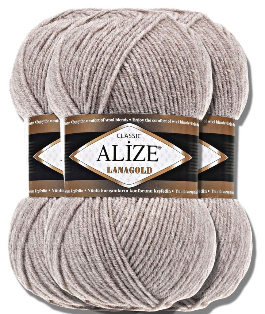 Alize 3x 100g włóczki Lanagold, kolor uniwersalny, do Zdjęcie produktu 