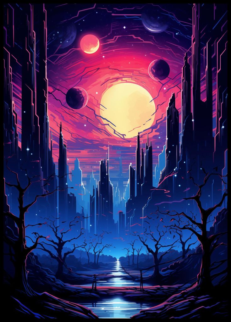 Plakat 64x90cm Sternenstadt