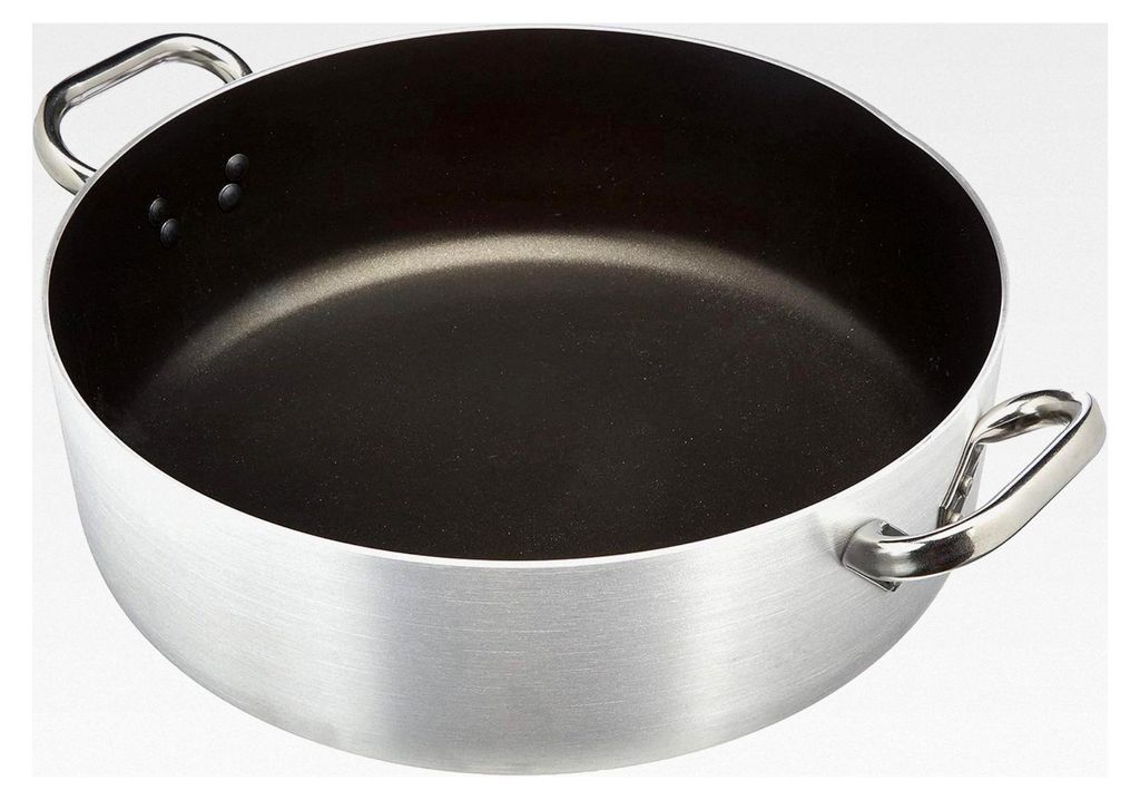 Pardini Platinum Kasserolle Niedrig, Aluminium, Grau, 36 cm