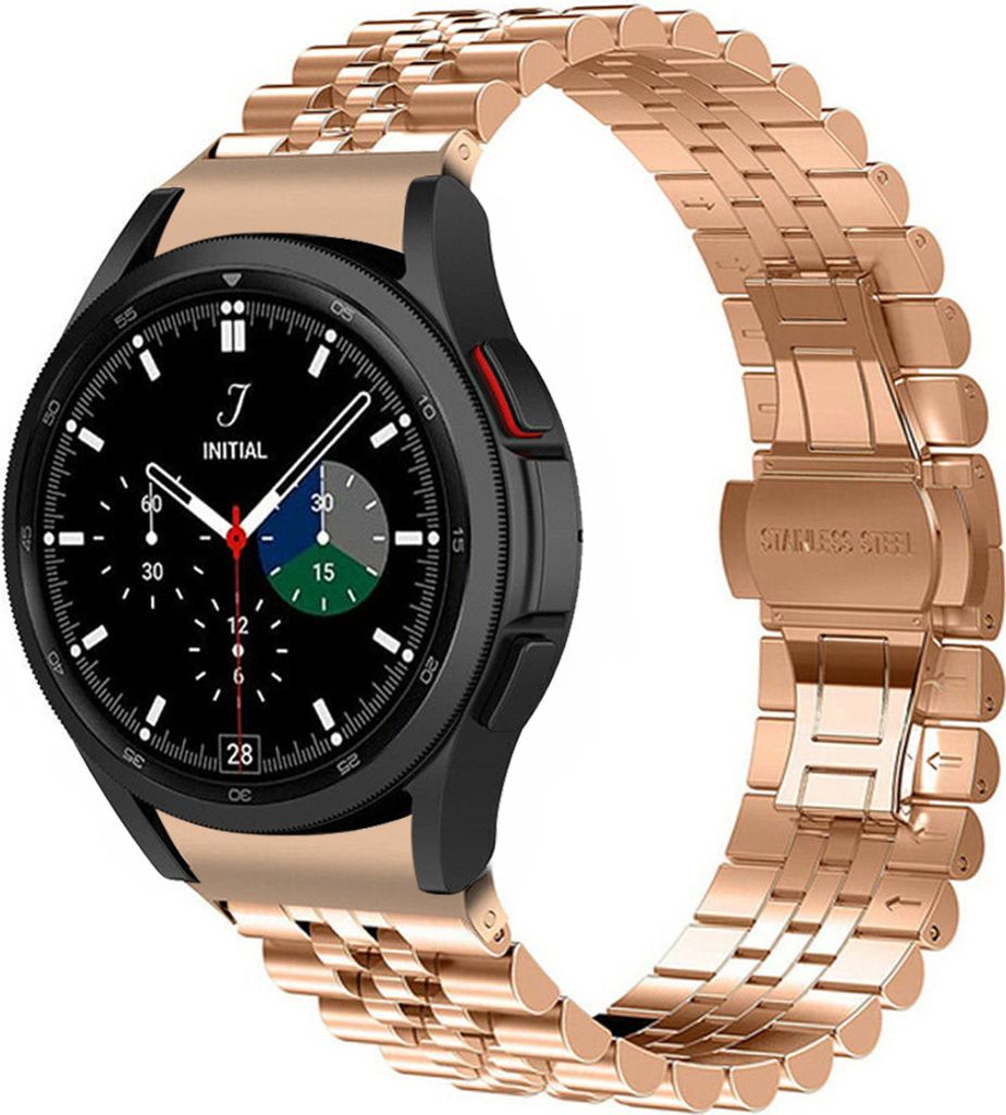 Strap-it Stahlarmband Jubilee - Kompatibel mit Samsung Galaxy Watch 4 Classic Armband 42mm Ersatzarmband Edelstahl - Faltschließe - Hochwertiges M...