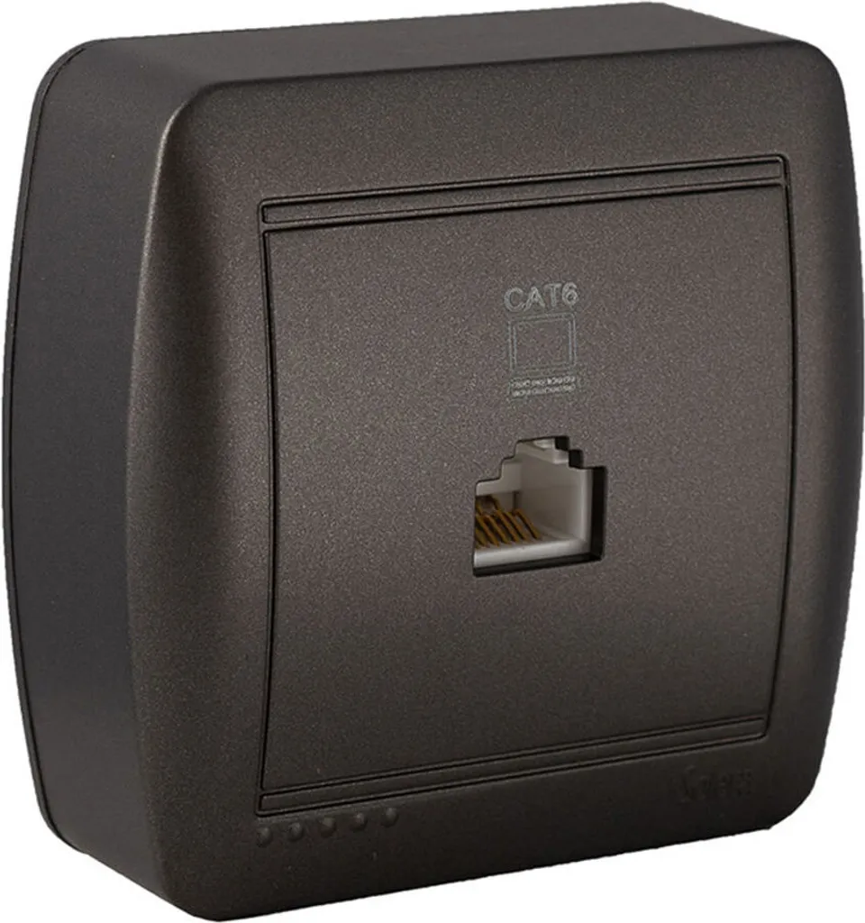 Solera Mural Graphite RJ45 Presa Telefonica ADSL | Shop Online Solera