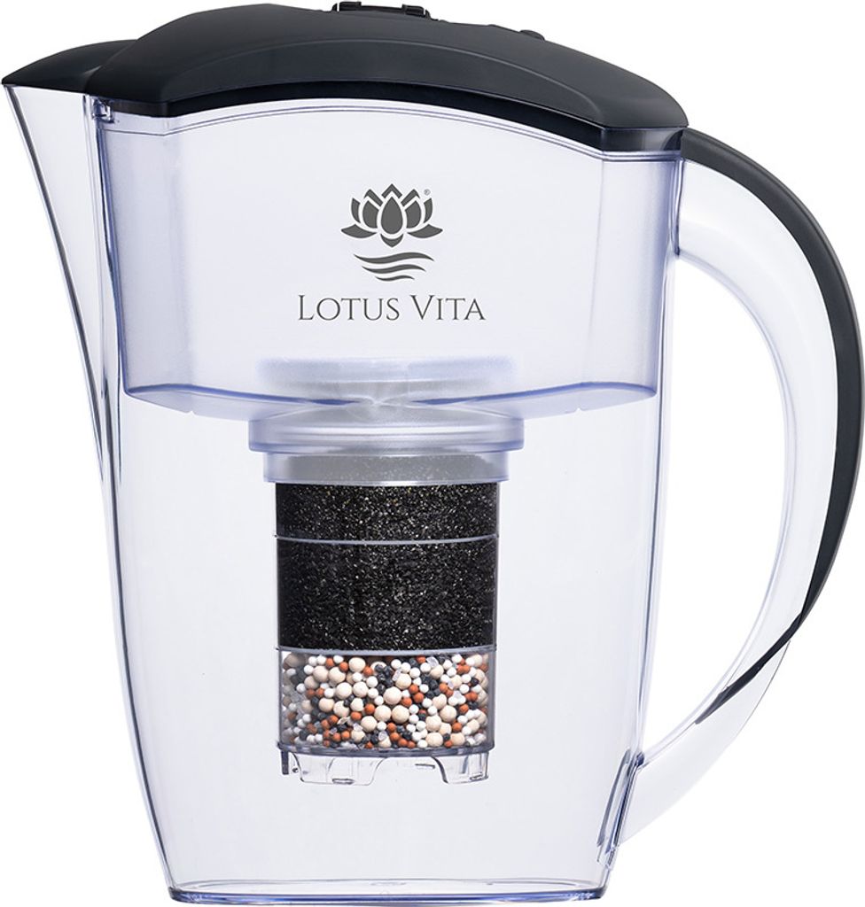 A Lotus Vita water filter pitcher.