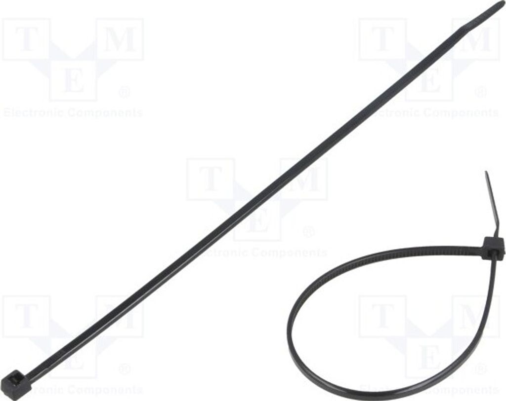100x Kabelbinder 80N L: 160mm schwarz W: 2,5mm Ømax: 41mm FIX-S-2.5X160/BK Kabelbi