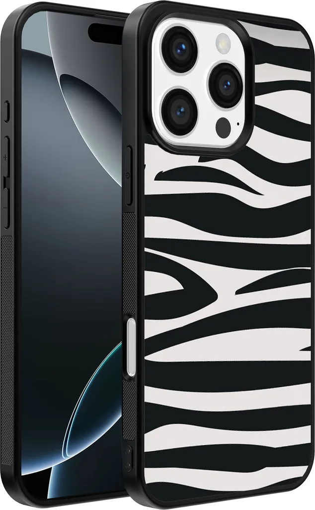 Cover Protettiva iPhone 16 Pro Smartphonica - Zebra TPU Case Anti-Urti - 1