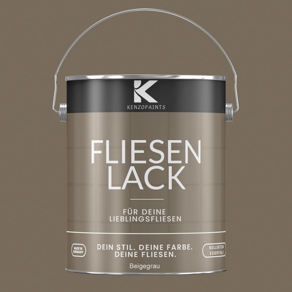 Kenzopaints 2,5Liter Fliesenlack Fliesenfarbe - Beigegrau (RAL 7006)