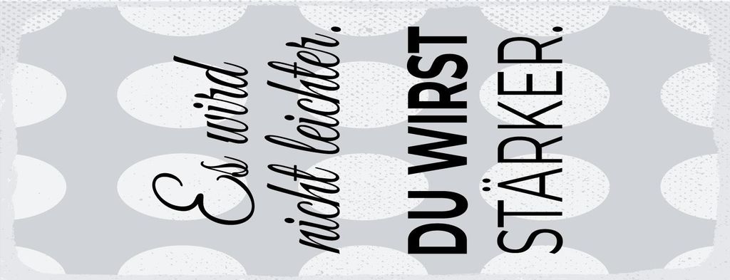 vianmo Holzschild 27x10 cm Es wird nicht leichter. Du wirst stärker