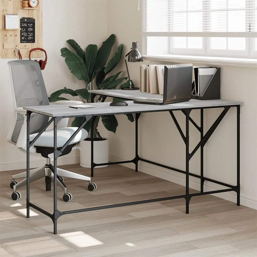 Scrivania Moderna Grigio Sonoma 149x149x75 cm - Best Möbel CL3319478