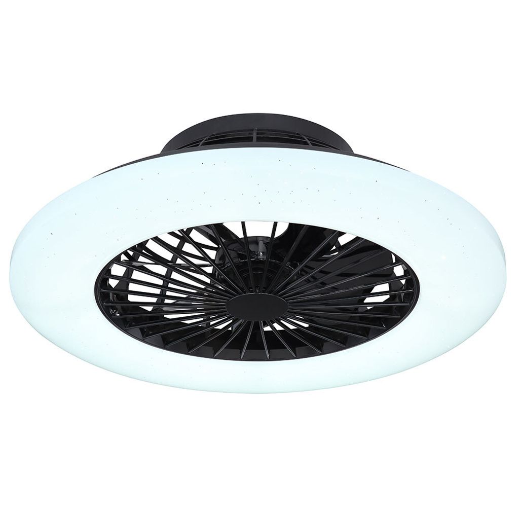 LED Deckenventilator, Fernbedienung, Sterneneffekt, 50 cm