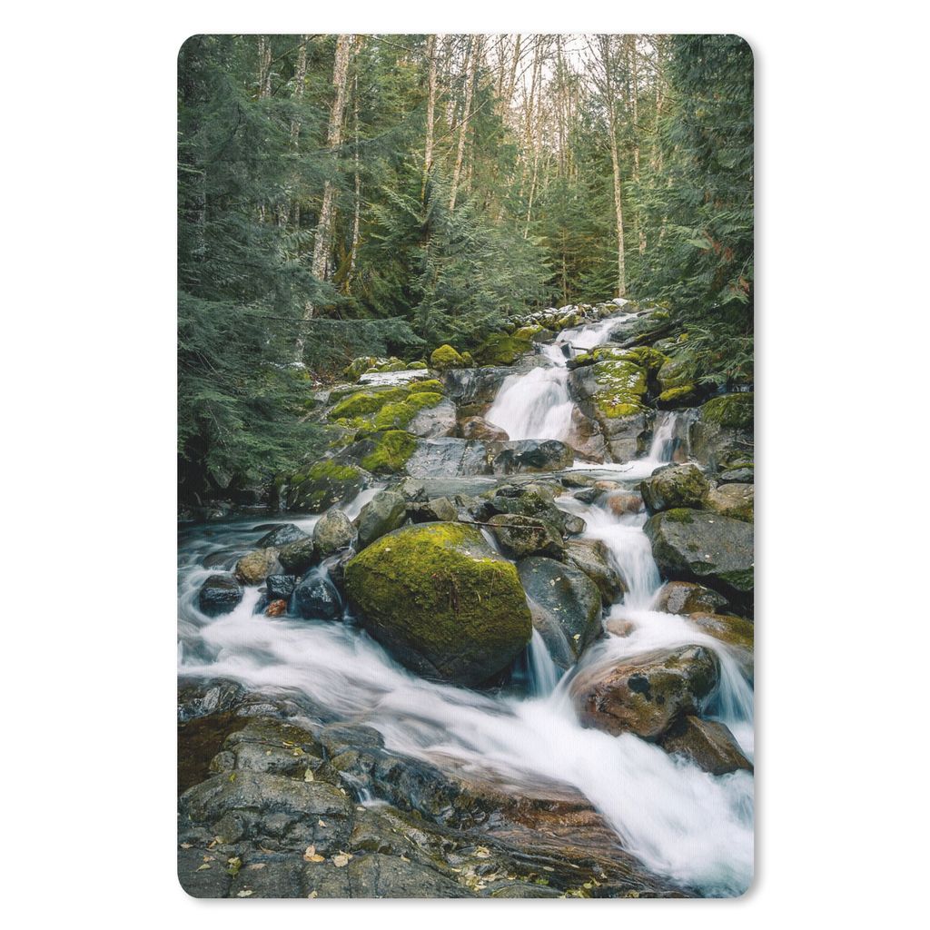 MuchoWow® Mauspad Mousepad Natur - Wasserfall - Bäume - Produktbild 