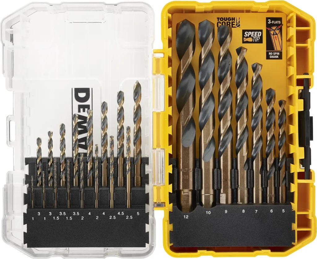 Forets Métal DEWALT HSS-G Meulés 23 Unités avec Pointe Auto-Centrante