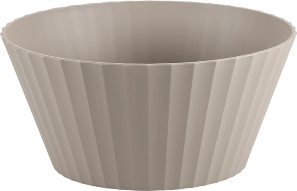 KESPER fruitschaal en saladekom, bruin plastic, diameter 25 Productafbeelding 