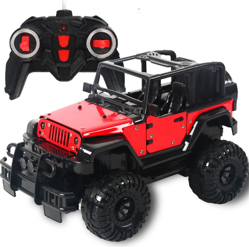 1:18 2WD 4CH Elektrische drahtlose Legierung Fernbedienung Aufladen Tür Auto mit LED Light Kids Spielzeug rot