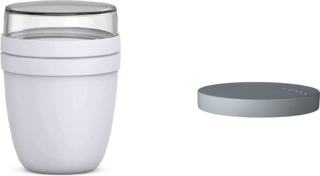 Mepal | Lunchpot Switch Ellipse | mach aus deinem Lunchpot einen Snackpot | praktischer Müslibecher | geeignet für Tiefkühler, Mikrowelle & Spü...
