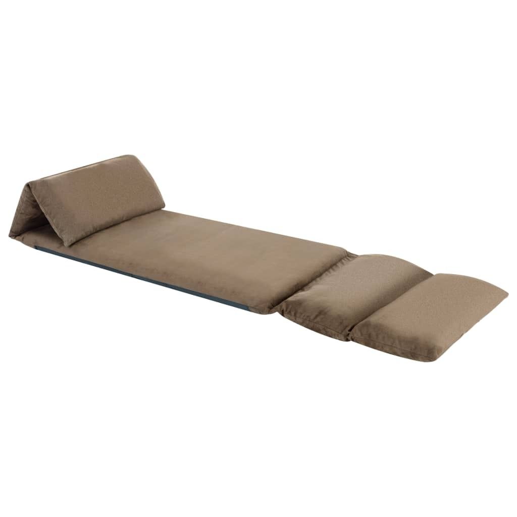 "SALE 2026" Bodenstuhl Faltbar Taupe Mikrofaser - Recamieren DE1644469