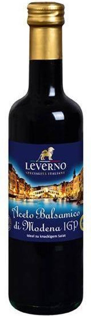 Leverno Aceto Balsamico di Modena 500 Ml Glas Vegan Glutenfrei Harmonische Säure durch Traubenmost