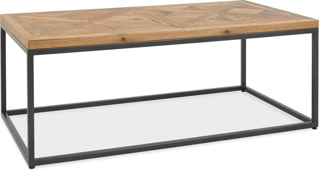 OXM Couchtische Indus Eiche Natur / Schwarz 114 x 42 x 60 cm, hölzern