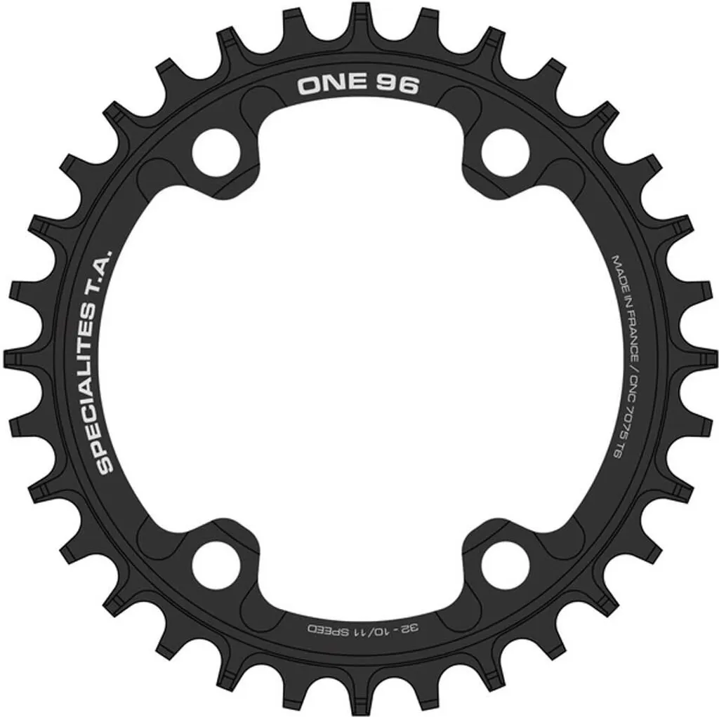 Plateau de Pédalier Mono 34 Dents Noir Ø 96mm Compatible 10/11 Vitesses