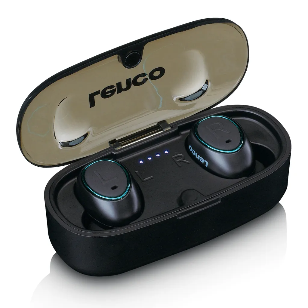 Écouteurs Bluetooth Lenco EPB-410BK avec boîtier powerbank noir