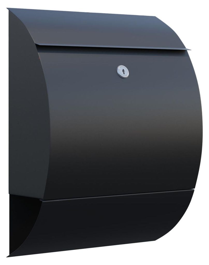 Wandbriefkasten Sunshine in Schwarz