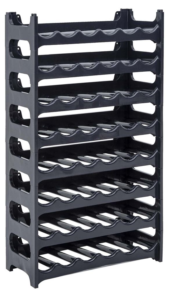 Novaliv Flaschenregal für 48 Flaschen | Weinregal grau | Produktbild 