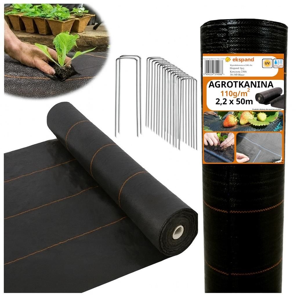 AGROTKANINA 110g 2,2x50m AGROWŁÓKNINA czarna UV Zdjęcie produktu 