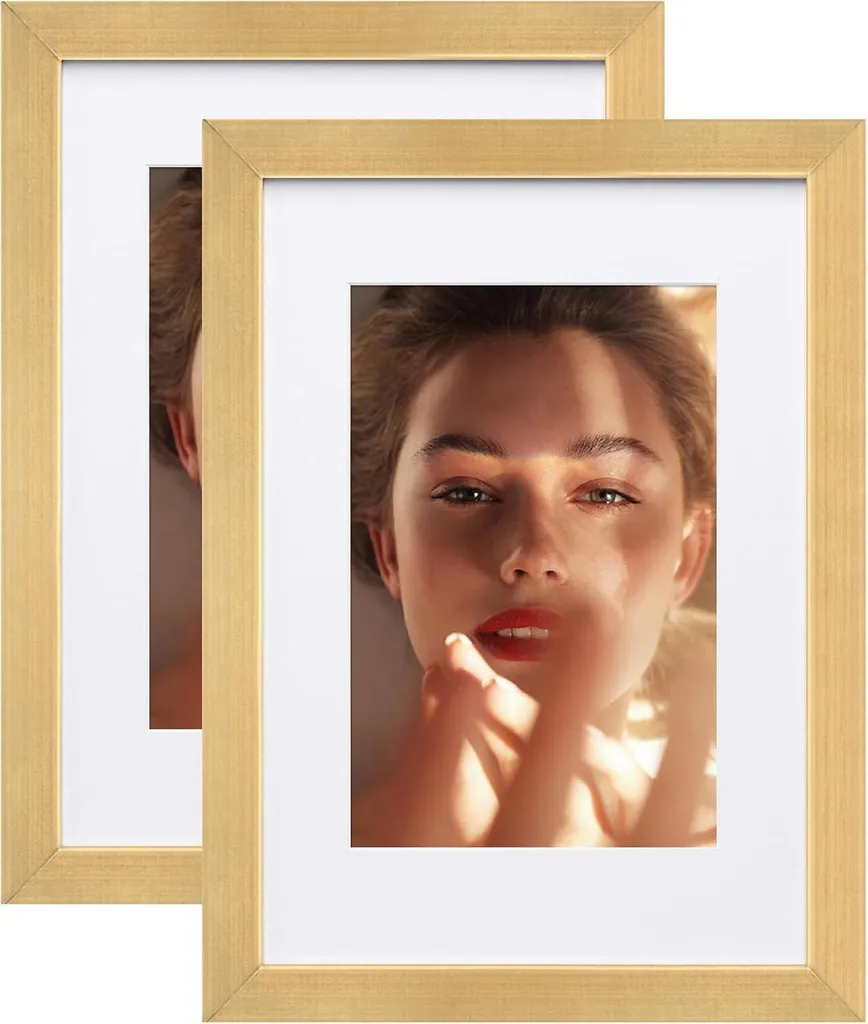 Offerta 2 Cornici A5 Oro Alluminio - Prezzo Stock Plexiglass