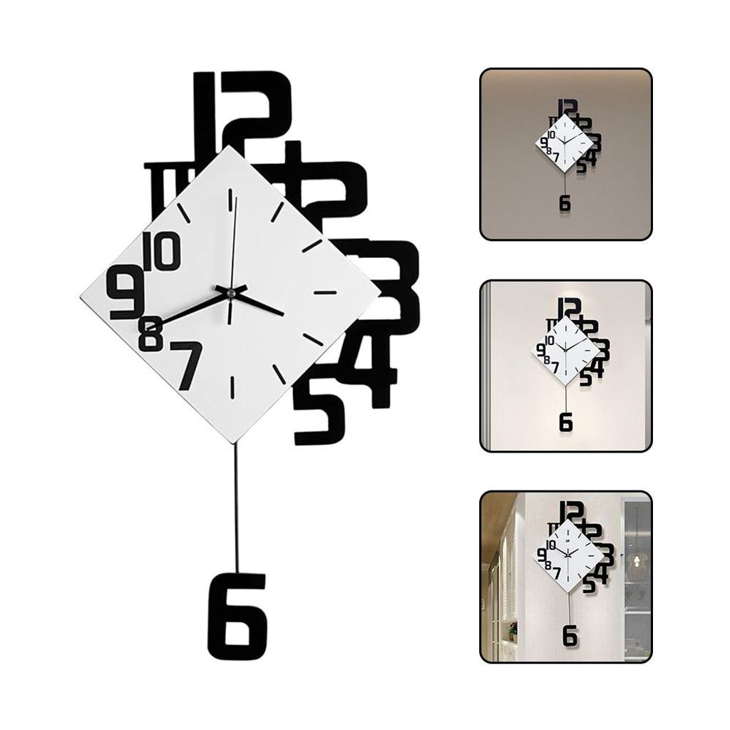 horloge murale 34x63CM Mode moderne simple Créatif avec Image du produit 