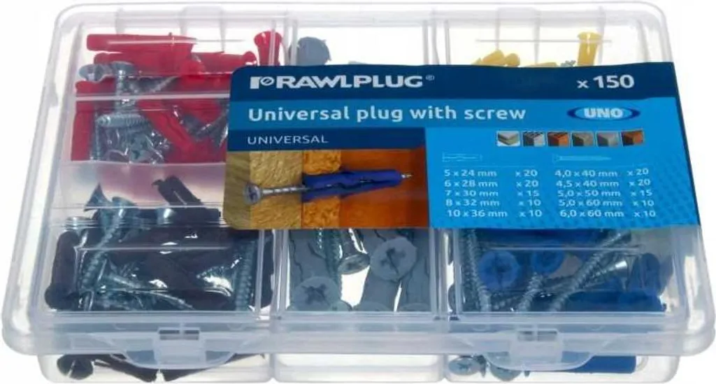 Pivots universels 5-10 mm pour montage de meubles lot de 75 colorés