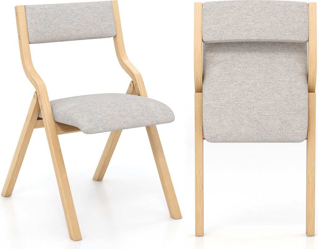 Set di 2 sedie da pranzo pieghevoli COSTWAY, sedie Immagine del prodotto 