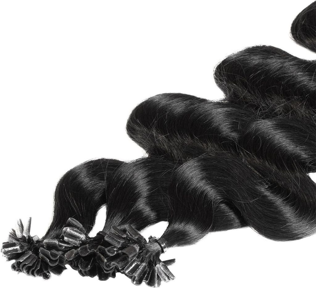 Hair2heart Microring Extensions Rohhaar – 100 Strähnen à 0,8 G, 40 Cm, Farbe 4/0 Mittelbraun, Glatt