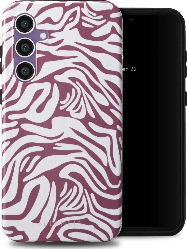 Samsung S23 FE Cover Selencia Vivid Dark Rose | Design Trippy Swirl