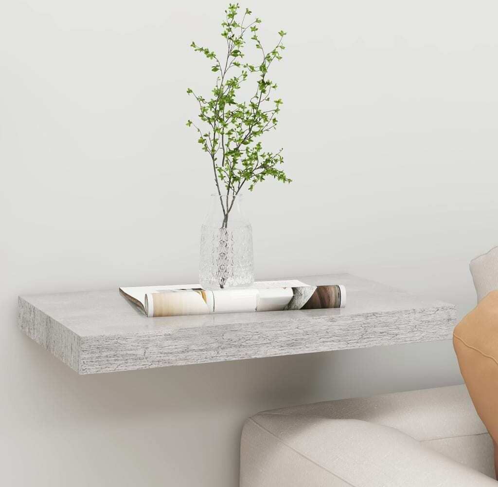 Wandschap zwevend 50x23,5x3,8 cm MDF betongrijs Productafbeelding 