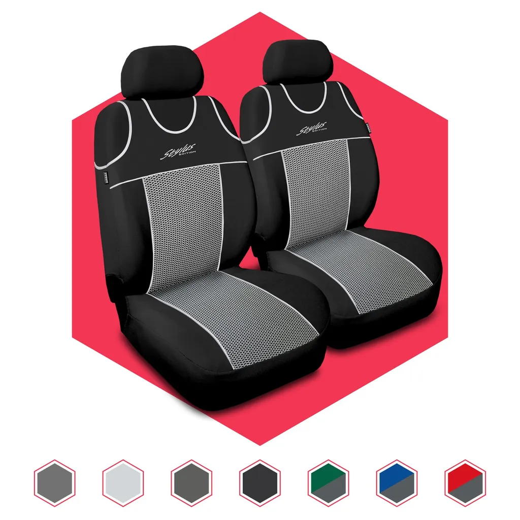 Coprisedili auto Coprisedili universali Coprisedili auto 1+1 Poliestere anteriore Grigio