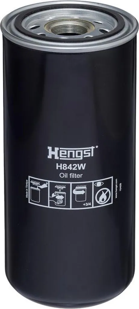 Filtre à huile HENGST H842W avec protection anti-corrosion et étanchéité